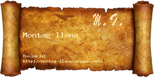Montag Ilona névjegykártya